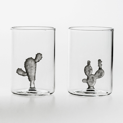 Set 4 bicchieri design Cactus Grigio by Casarialto