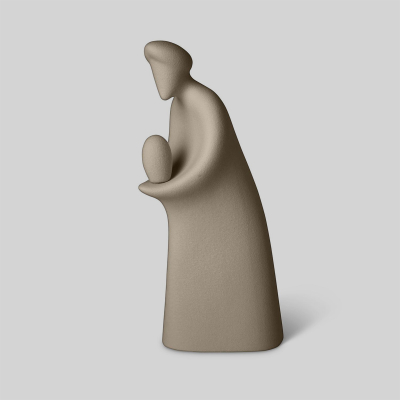 Set 3 statuette design Re Magi, tortora-caolino by Lineasette